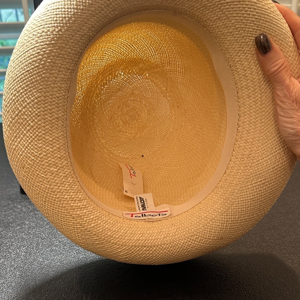 Talbots Natural Straw and Black Brimmed Hat - Picture 4 of 6